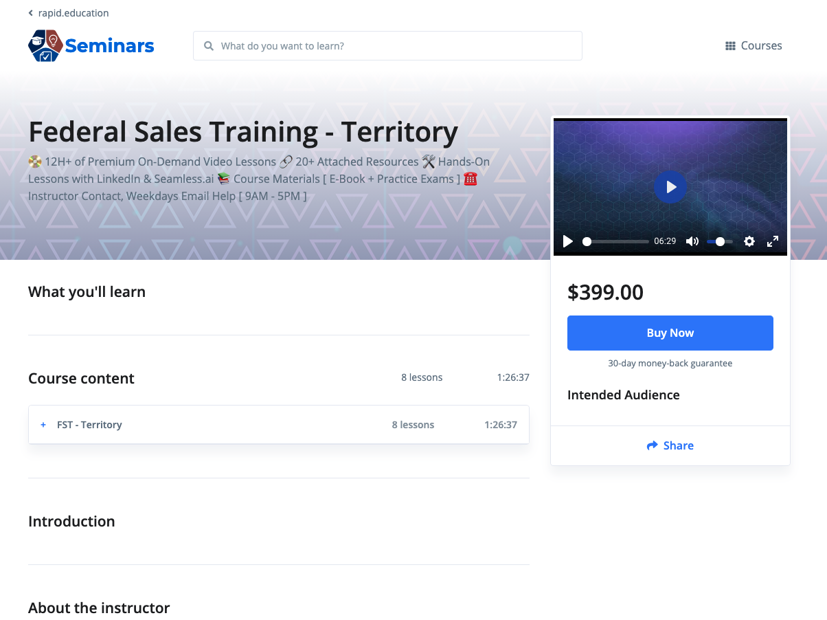 Federal Sales